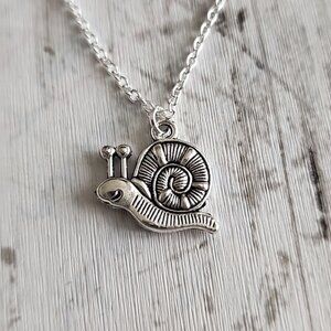 Snail Necklace 20 inch 925S Sterling Chain Tibeten Charm
